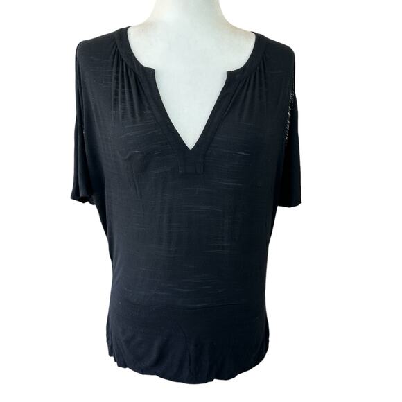lafayette 148 Tops - Lafayette 148 Top Large Black Minimalist Quiet Luxury Basics Casual Goth Classic